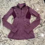 Lululemon  Run Your‎ Heart Out Pullover Quarter Zip in Heathered Plum Photo 2