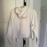 Athleta  Get Set Sweater Medium Sweater Thick Hoodie Creme White Active Women's Photo 4