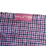 Kuna Baby Alpaca Black Red Houndstooth Fringe Scarf Photo 5