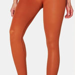 Fanka Body Sculpt Faux Leather Leggings Orange Small NWT Photo 0