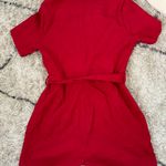 Red Zip Up Romper Size M Photo 2