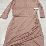 Lovers + Friends Love Happy Cocktail Wrap Dress Pink Long Sleeve Med new w tags Photo 0