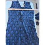 Marni Navy Blue Polka Dot Sleeveless Ruffle Dress Designer Dress Size 42 Photo 4
