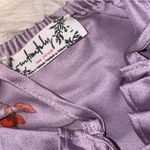 Free People New  On My Own Floral Satin Nightgown Dress lilac combo sz S Photo 6