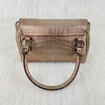 G by Guess Vintage Y2K Guess Logo Crocodile Embossed Handbag Purse Small Pale Gold 8x5x3 Photo 12