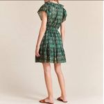 Trovata Birds of Paradis Marcella Cotton Mini Dress in Clover Patch Green Photo 4