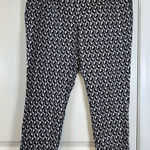 Brooks Brothers  Natalie Fit Ankle Bird Pants Black White Size 8P EUC #5838 Photo 0