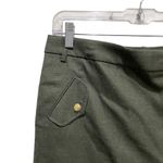 J.Crew Olive Green Wool Blend Mini Moto Military Skirt Women’s Size 0 Photo 2