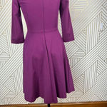Boden Irene Fit & Flare 3/4 Sleeve Cotton Dress in Purple Size US 2R Purple Photo 10