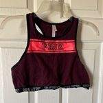 PINK Maroon sports bra Photo 0