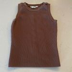Happily Grey Brown Ribbed Tank Top Size Women's XS Photo 0