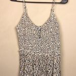 Patrons of Peace NWT Women’s Animal Print Lace-Up Front Smocked Peplum Tank Top Photo 0