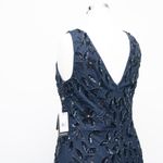 Adrianna Papell - Floral Leaf Beaded Ankle-Length Gown Photo 12