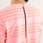 Lululemon Run: Warm Up Crew Ocean Stripe Coral / Pop Orange Photo 8