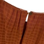 Doe & Rae  Rust Orange Ruffle Top Large Photo 4