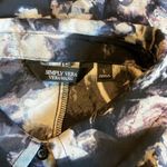 Vera Wang Simply Vera  Black Purple Gray Button Up Blouse Photo 2