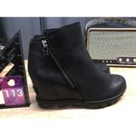 Sorel  NL3364-010 Ankle Boots Women US 8 Black Leather Side Zip Slip-On Round Toe Photo 1