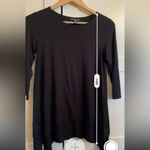 Eileen Fisher  Organic Cotton Long Sleeve Basic Top XXS casual chic minimalist Photo 4