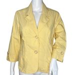 Chico's Blazer Women Small 0 Yellow Lightweight Jacket Career Office Work Casual Photo 0