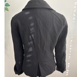 Talbots  Womens Black Double Breasted Military Style Wool Peacoat Jacket Size 8 Photo 2