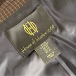 House Of Harlow Plaid Cropped Blazer Brown Sz XS Photo 8