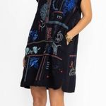Johnny Was Like New Nahmad dress black embroidered gauze tunic dress Photo 1