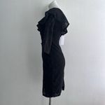 Nordstrom NWT One Shoulder Sheath Dress Black Metallic Ruffle Party Photo 7