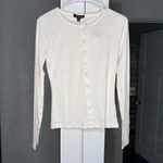 J.Crew NWT  Fine Rib Knit Cardigan Sweater Ivory Photo 1