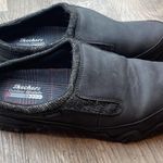 Skechers Black Leather Slip On Shoes Womens 7.5 Photo 2