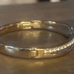Anne Klein Crystal Criss Cross Hinged Bangle Bracelet Photo 5