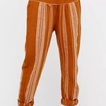 Free People Wide Yoke Pull On Pant In Mustard Combo Size XS Photo 0