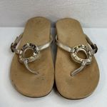Vionic Size 10 Ricci Sandals Gold Metallic Jeweled Flip Flop Orthotic Leather Photo 5