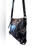 Michael Kors Black Leather Crossbody Messenger Bag Shoulder Handbag 9”x12” Purse Photo 5