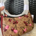 Coach Nwt Teri Shoulder Bag In Signature Canvas With Cherry Print CY694 Photo 2