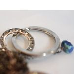 Source Unknown Southwestern Boho Beads/Charms Dangles Silver/Gold/Black Chain 7" Purse Keychain Photo 2