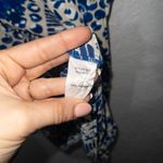 CAbi  Blue Jewel Splashed Polka Dot Shirt Dress Size Medium Photo 5