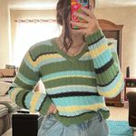 Derek Heart Retro Striped Sweater Photo 0