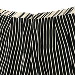 Maria Grazia Severi White Women's 46 Trouser Black White Striped Viscose Slit Size 10 Photo 3