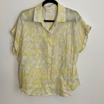 Bella Dahl  Linen Printed Button Down -‎ Layered Spots Print In Yellow Photo 2