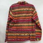 Chico's Design size 2 Colorful Striped Shirt Jacket button down Red Size L Photo 5