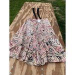 Joyous & Free Sz M Halter Dress Retro Paisley‎ Floral pink black summer spring Size M Photo 2