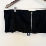 True Religion Womens Off the Shoulder Top Exposed Zipper Cropped Denim XL New Photo 2