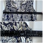 Elliot Lauren Semi Sheer Floral V Neck Gauzy Tier Pocket Dress Large Lightweight Blue Photo 10