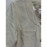 Banana Republic blazer size 4 cream gold round neck gold buttons festive holiday Photo 1