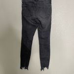 ZARA  Black Distressed Shark Bite Hem Jeans 4 Photo 4