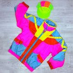 Vintage neon 80s 90s y2k fresh prince deer mountain ski jacket / hat 12 jacket Green Photo 0
