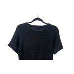 Eloquii  Knit Crop Top Short Sleeve Ribbed Hem and Cuffs Round Neck 14 16 Black Photo 3