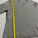 Charter Club Vtg  Silver Sparkle Glittery
Sweater Cashmere Blend L 90sCable Knit Photo 4