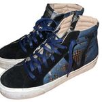 Vintage Havana Navy Blue and Silver Metallic High Top Sneakers Photo 0