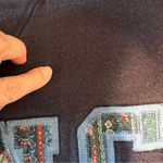 VTG North Carolina UNC Tar Heels Embroidered Floral Sweatshirt Large USA Blue Photo 7